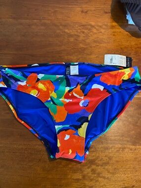 Ralph Lauren Multicolor Floral Bikini Bottoms - Bright Blue Base